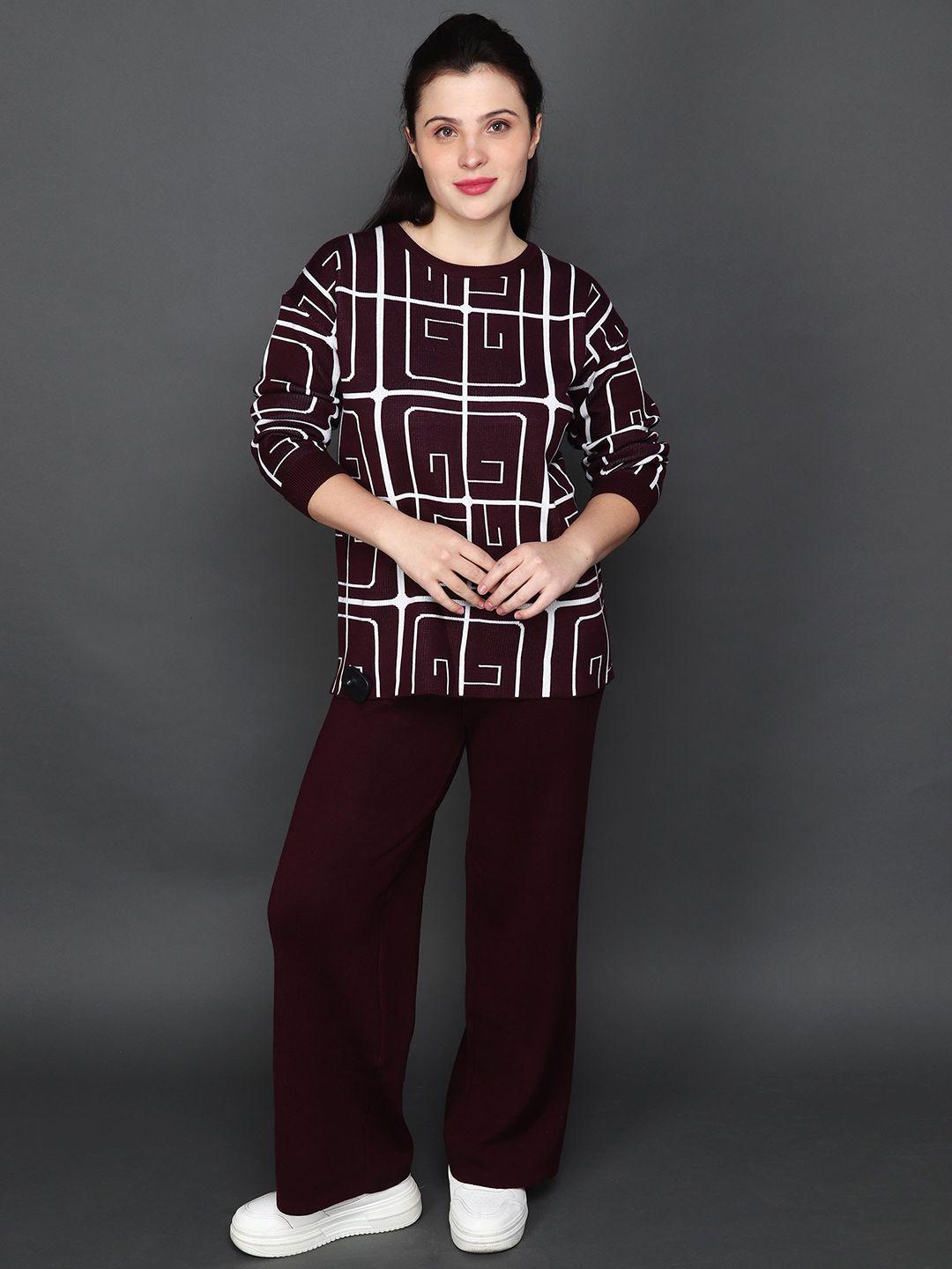 albion printed sweater & trousers co-ords