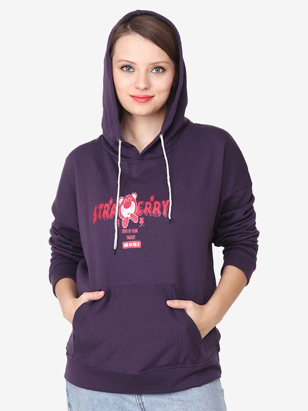 albion typography printed hooded woolen pullover