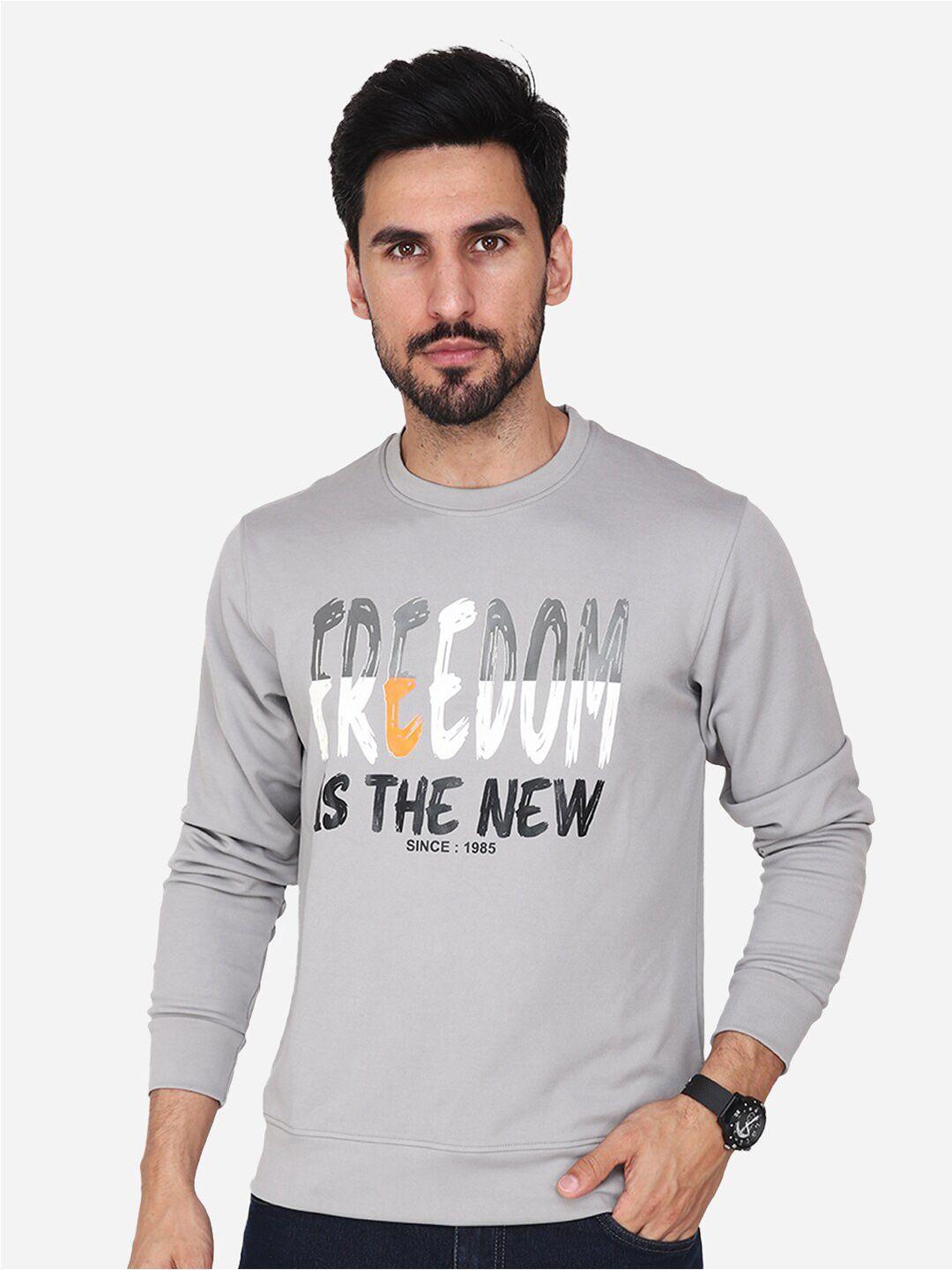 albion typography printed round neck cotton sweatshirt