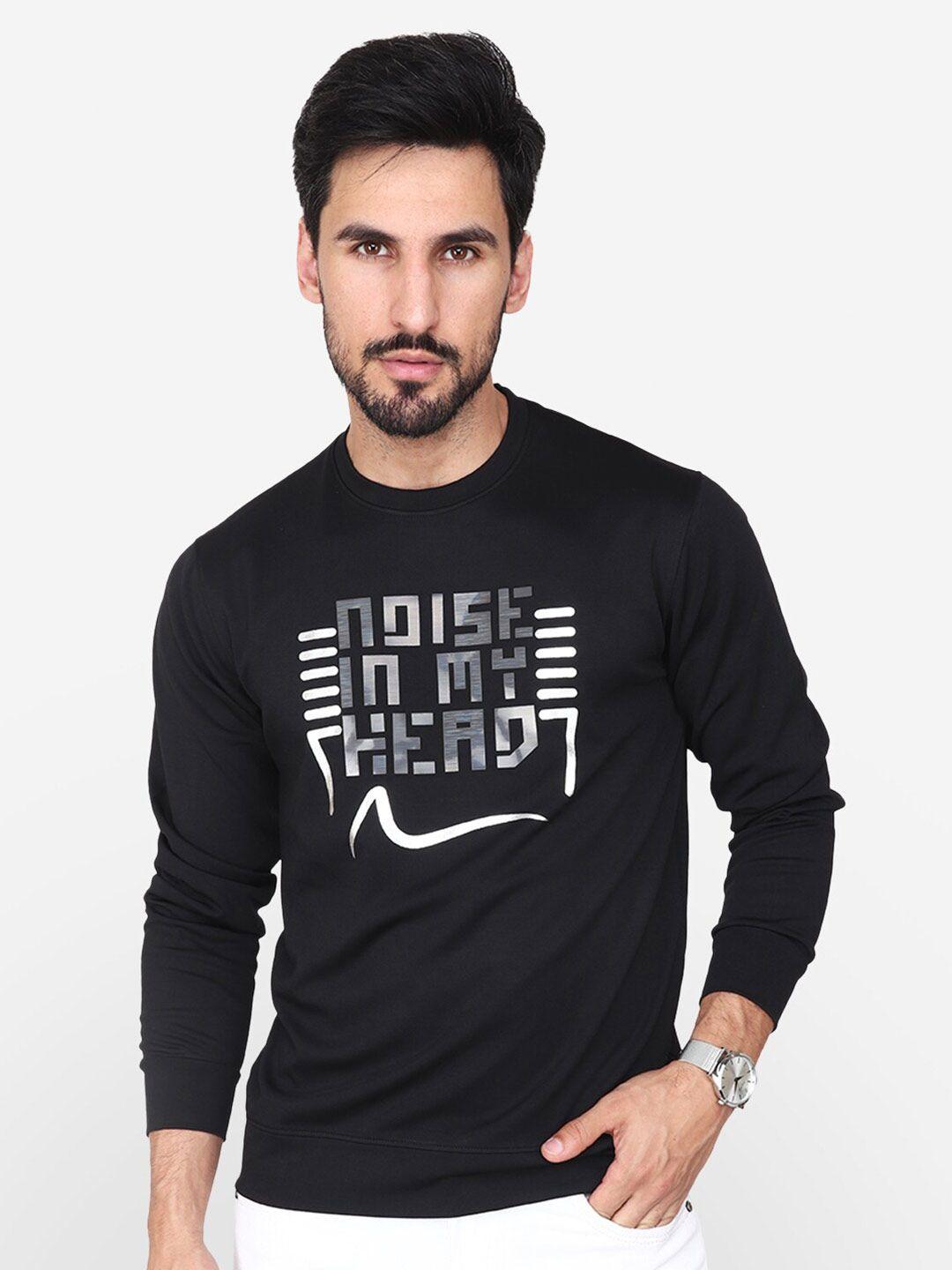 albion typography printed round neck pullover cotton sweatshirt