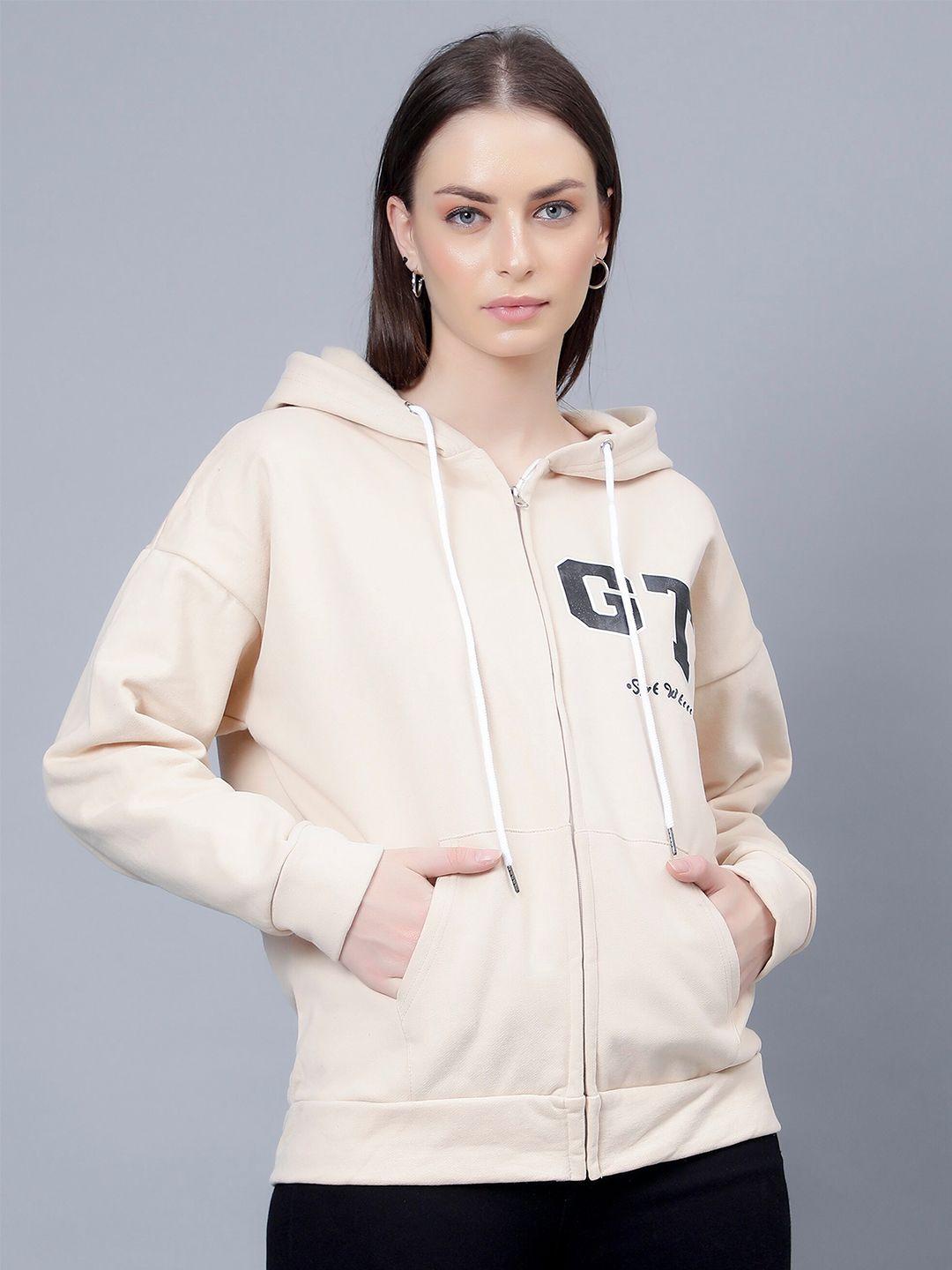 albion women cream-coloured hooded sweatshirt