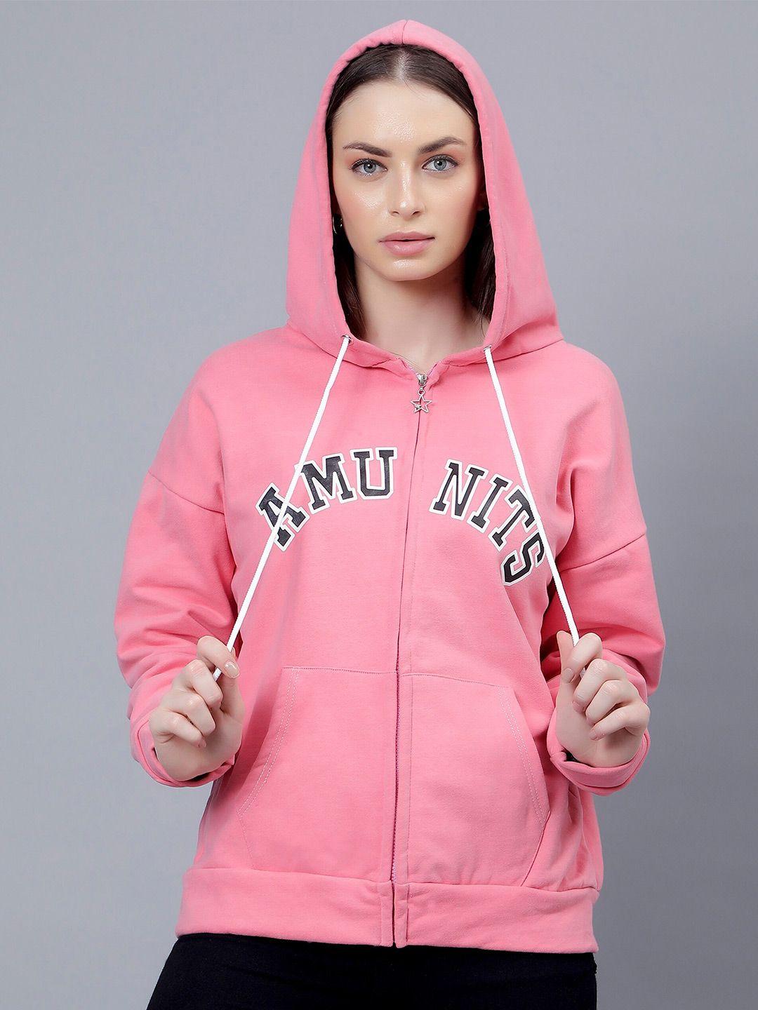 albion women pink hooded sweatshirt