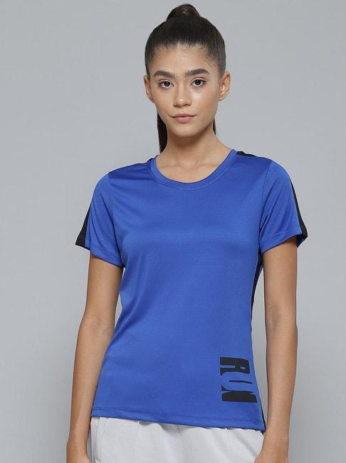 alcis blue graphic print sports t-shirt
