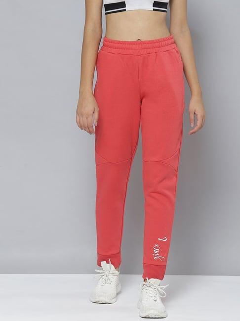 alcis coral graphic print mid rise joggers