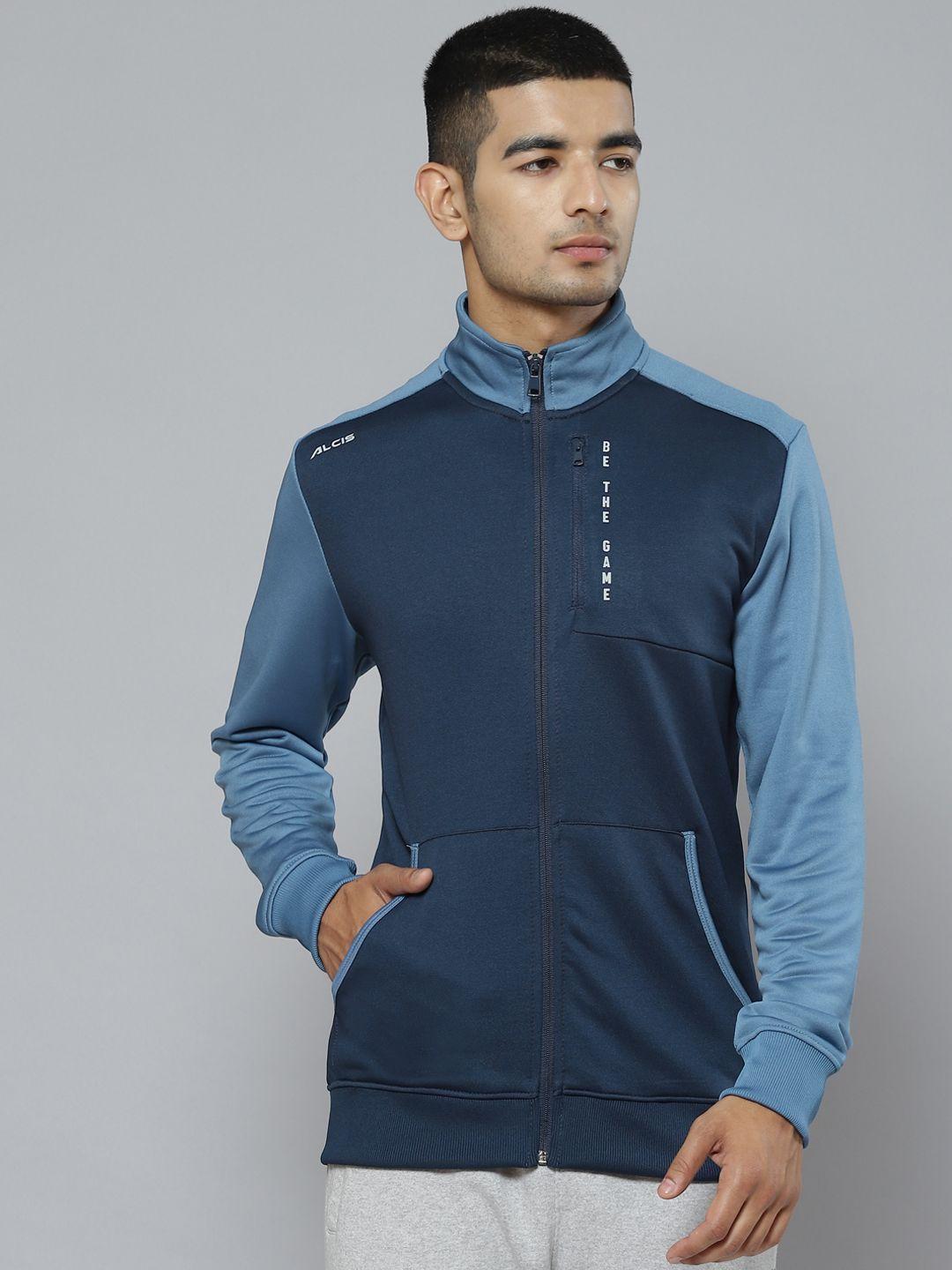 alcis men colourblocked running sporty jacket