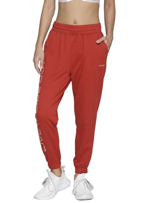 alcis red printed joggers