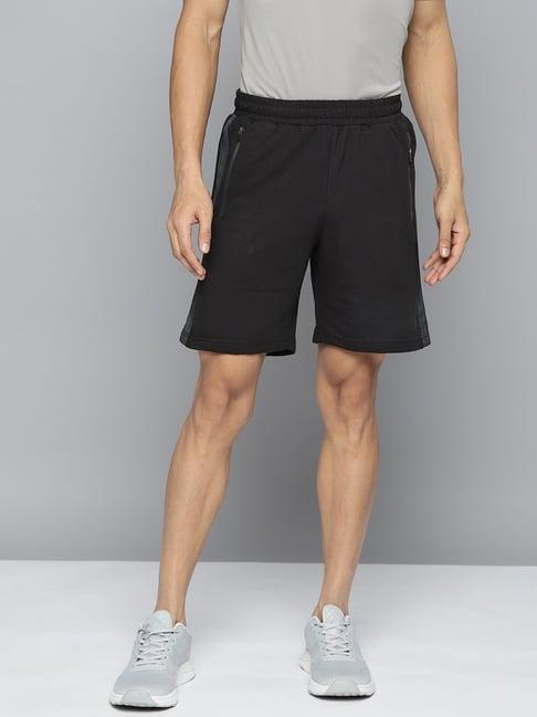 alcis black regular fit shorts