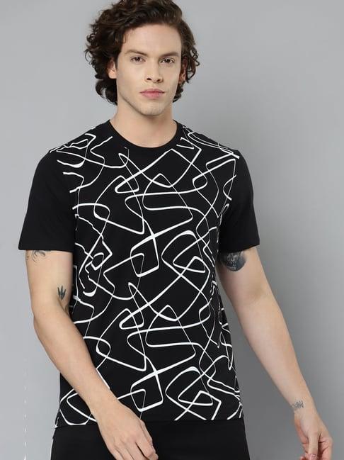 alcis black round neck t-shirt