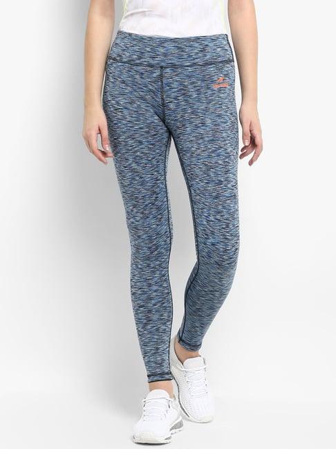 alcis blue & black printed leggings