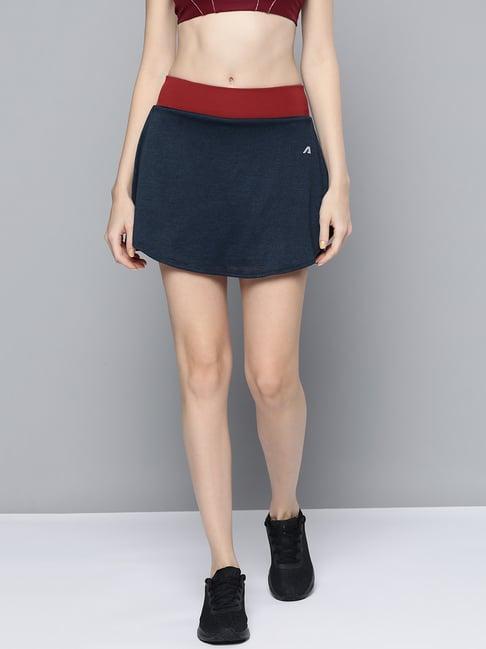 alcis blue & maroon mini skirt