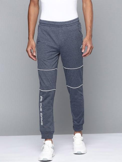 alcis blue slim fit printed sports joggers