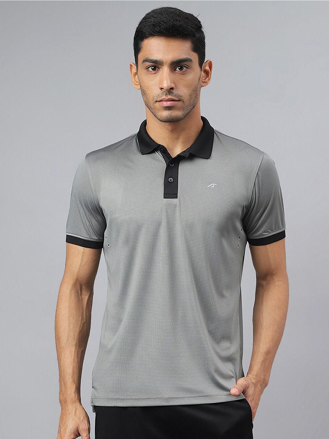 alcis drytech+ anti-static slim-fit running polo t-shirt