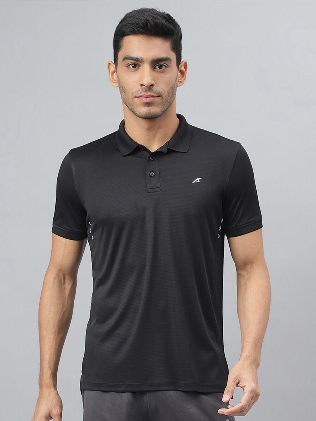 alcis drytech+ anti-static slim-fit running polo t-shirt