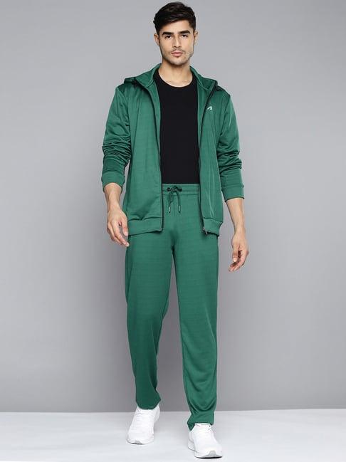 alcis green slim fit tracksuits