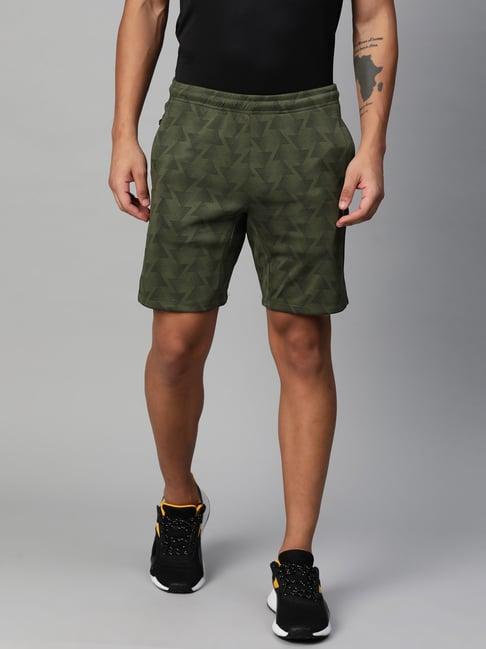 alcis green slim fit training or gym sports shorts