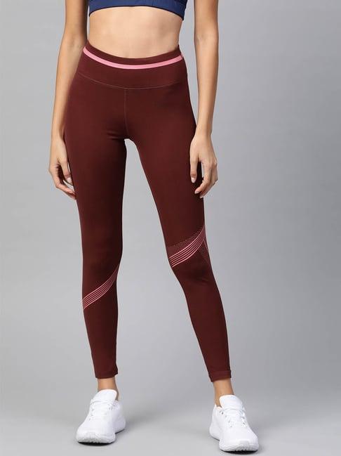 alcis maroon printed tights