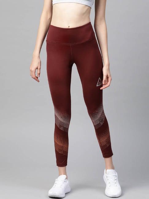 alcis maroon printed tights