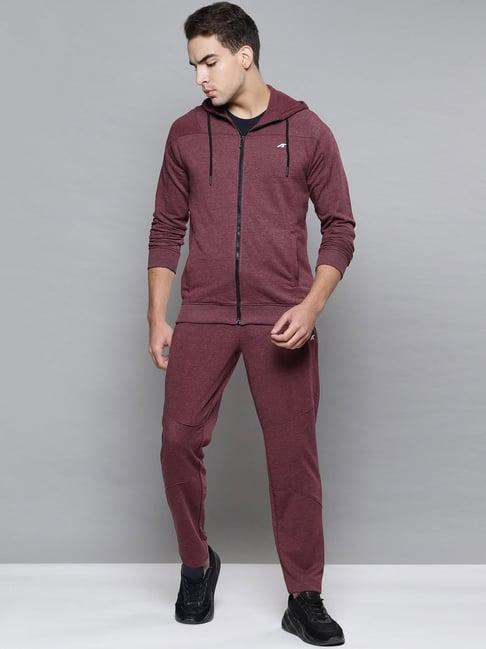 alcis maroon regular fit tracksuits