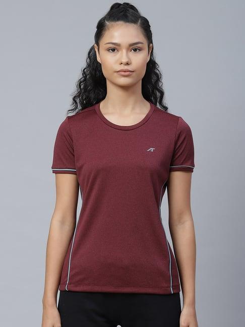 alcis maroon slim fit t-shirt