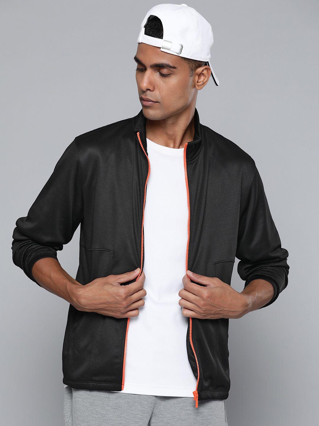 alcis men black running sporty jacket