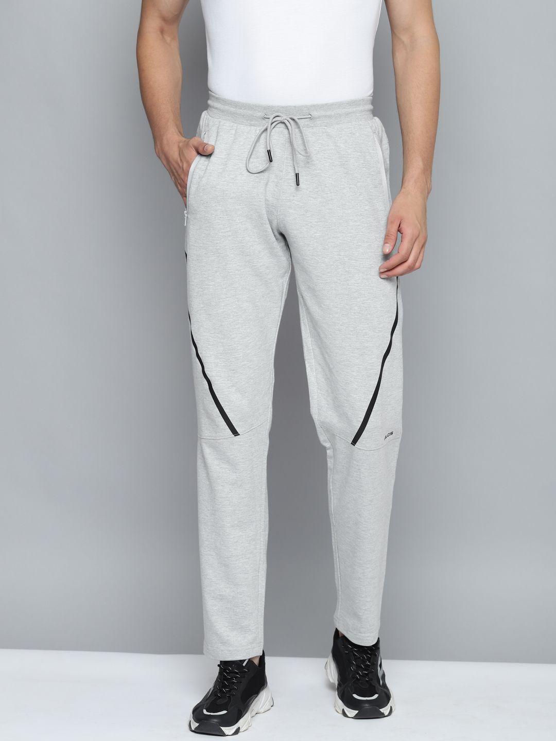 alcis men grey solid track pant