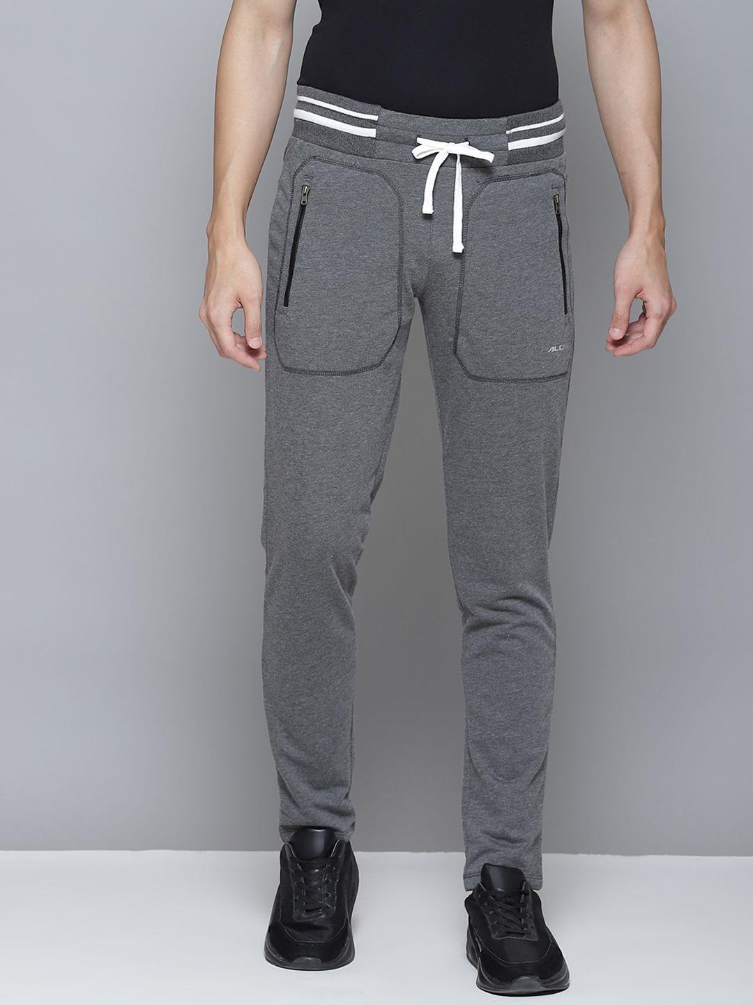 alcis men grey solid track pants