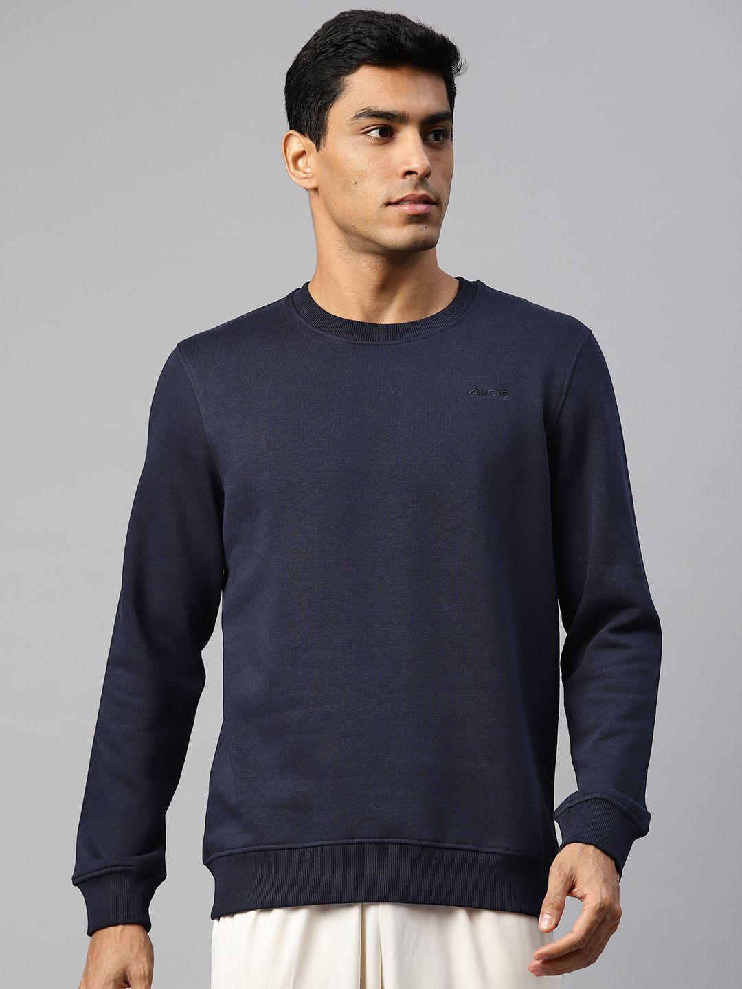 alcis men solid pullover sweatshirt