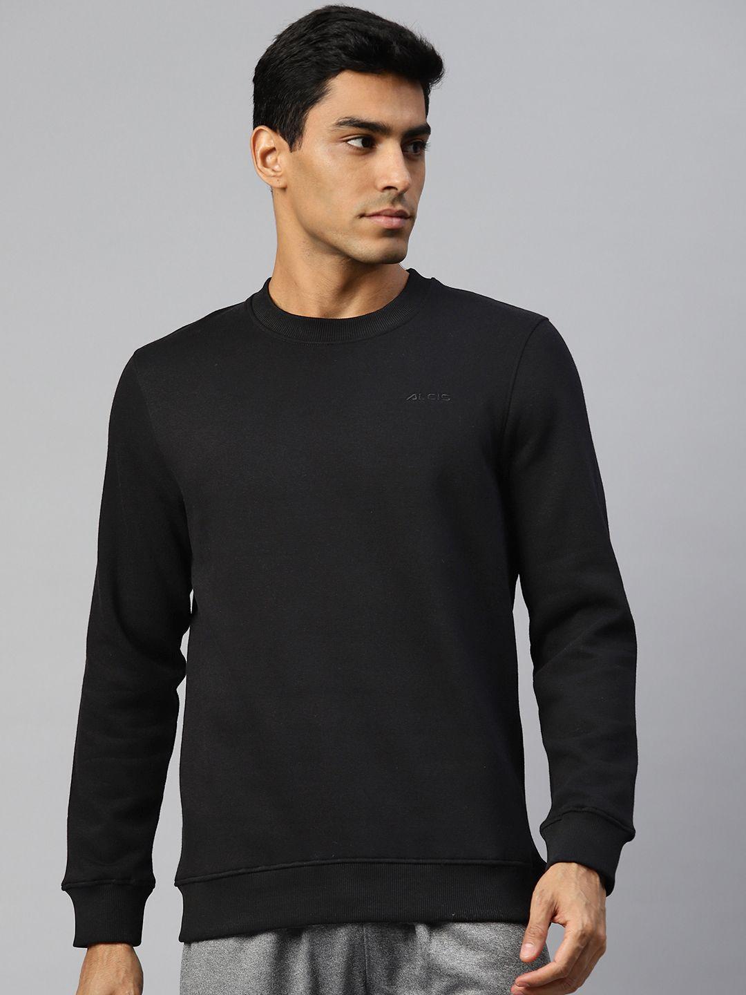 alcis men solid pullover sweatshirt