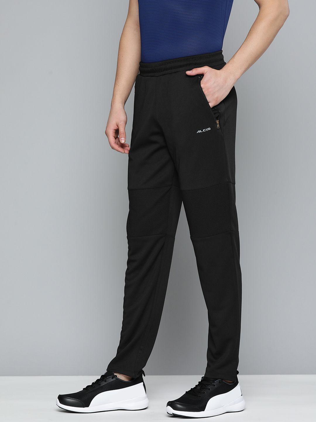 alcis men solid slim fit track pants