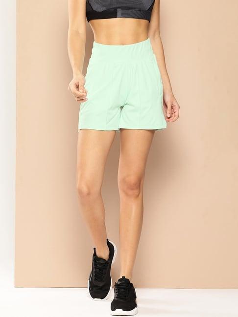 alcis mint blue polyester sports shorts