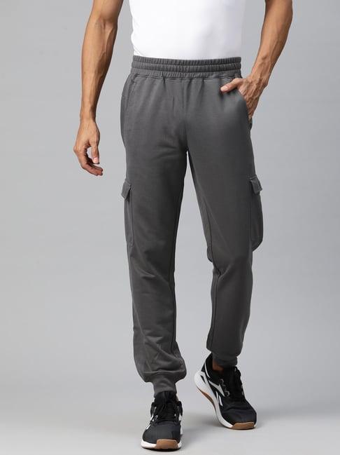 alcis navigator grey regular fit printed sports cargo joggers