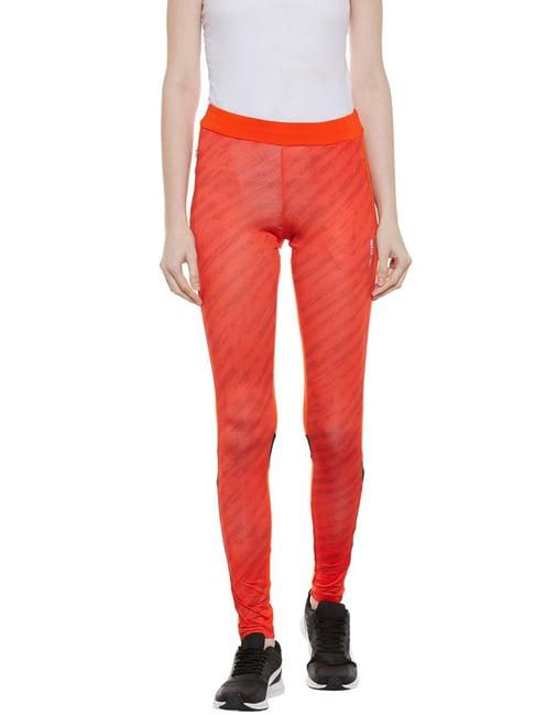 alcis orange printed tights