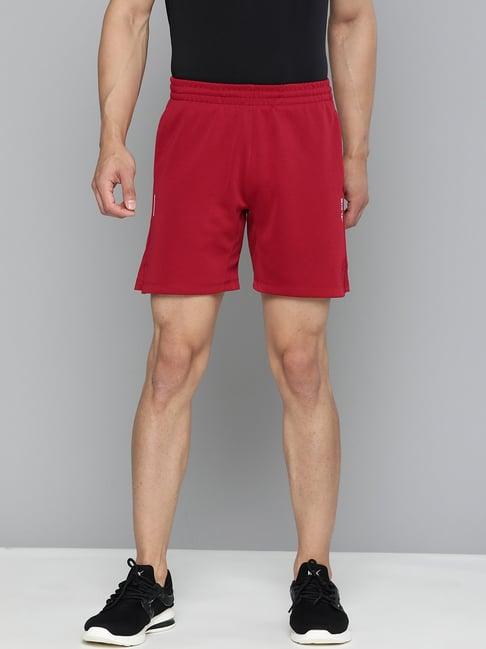 alcis red slim fit sports shorts