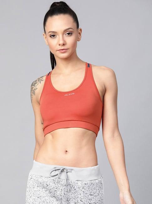 alcis rust non wired padded sports bra