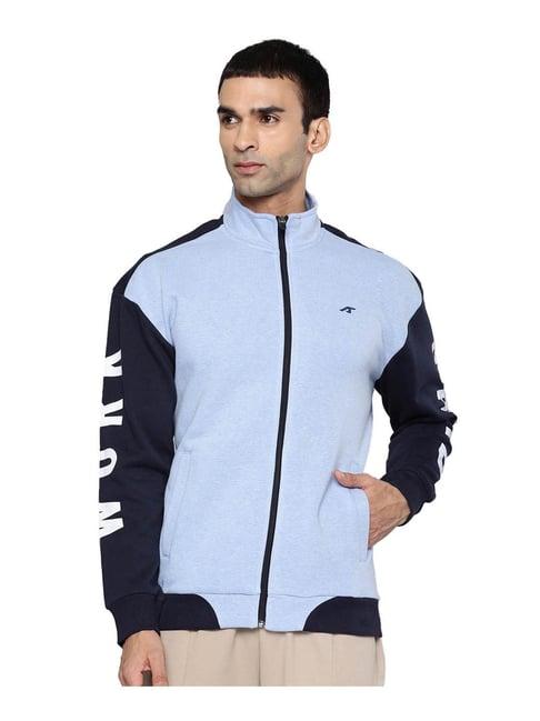 alcis sky blue colour-block jacket