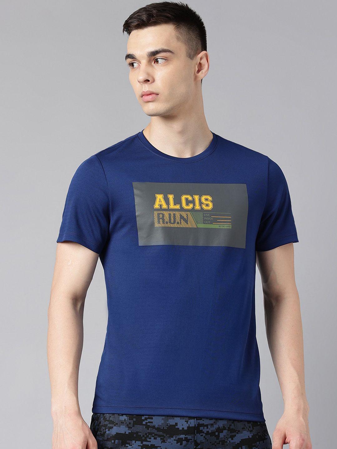 alcis typography printed anti-static dry tech slim fit sports t-shirt