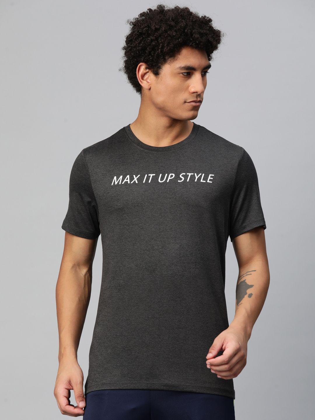 alcis typography printed anti static slim fit t-shirt