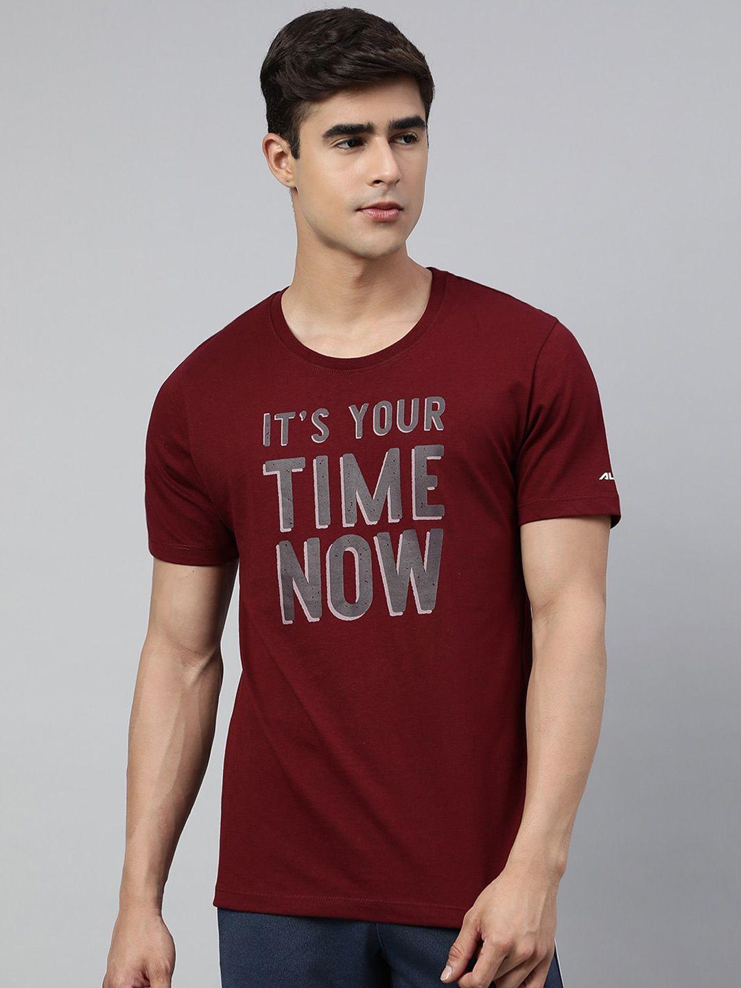 alcis typography printed round neck t-shirt