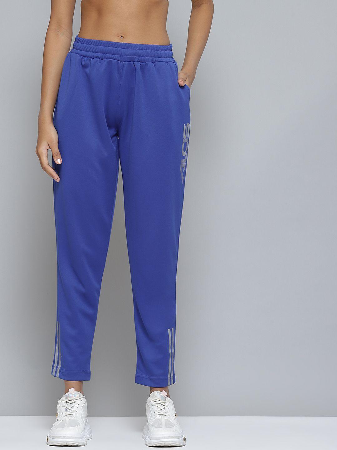 alcis women blue solid track pants