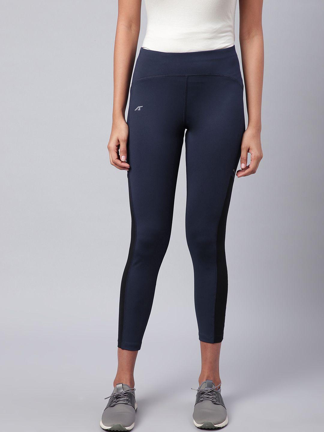 alcis women navy solid training tights