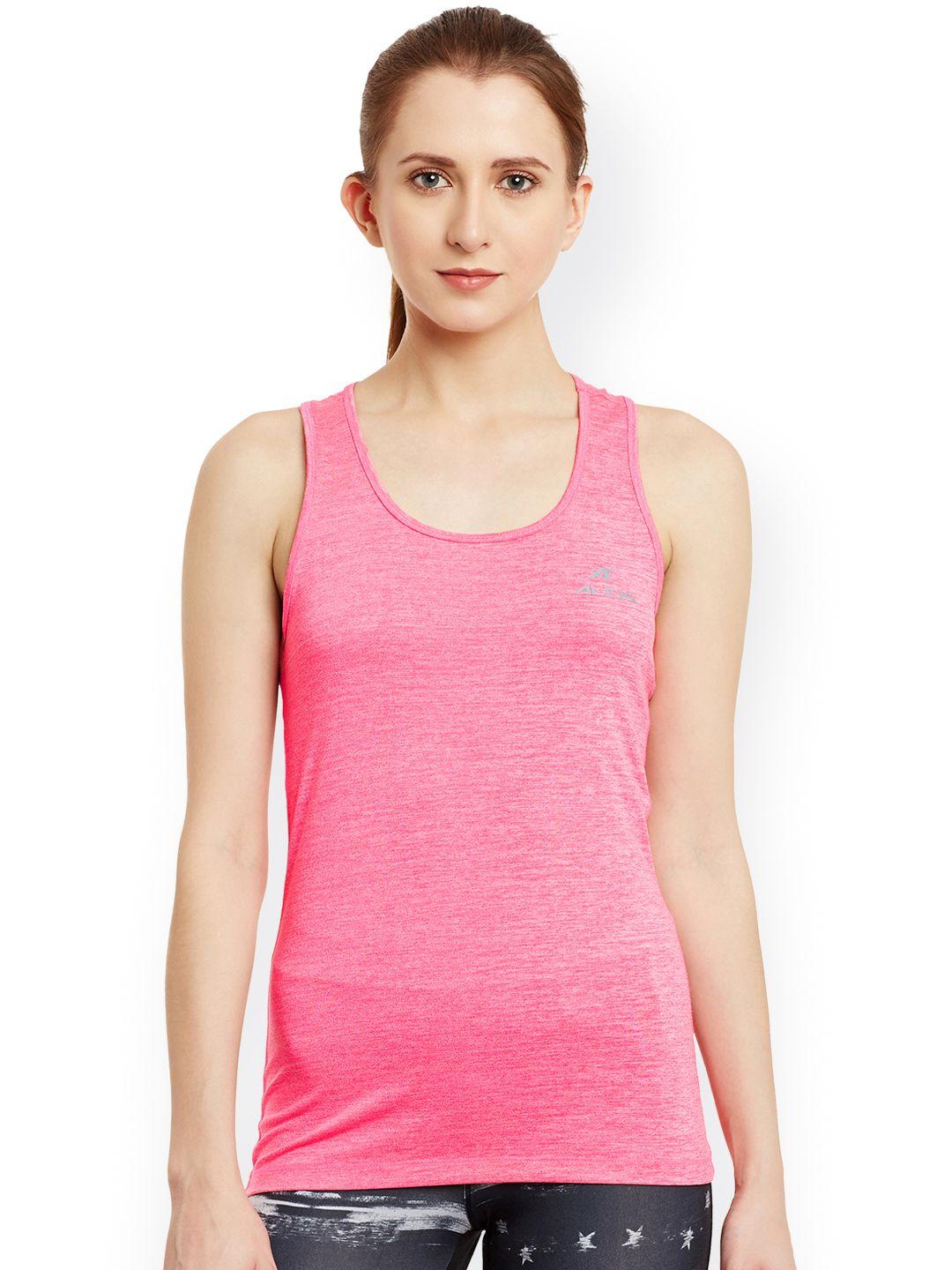 alcis women pink self-designed tank top