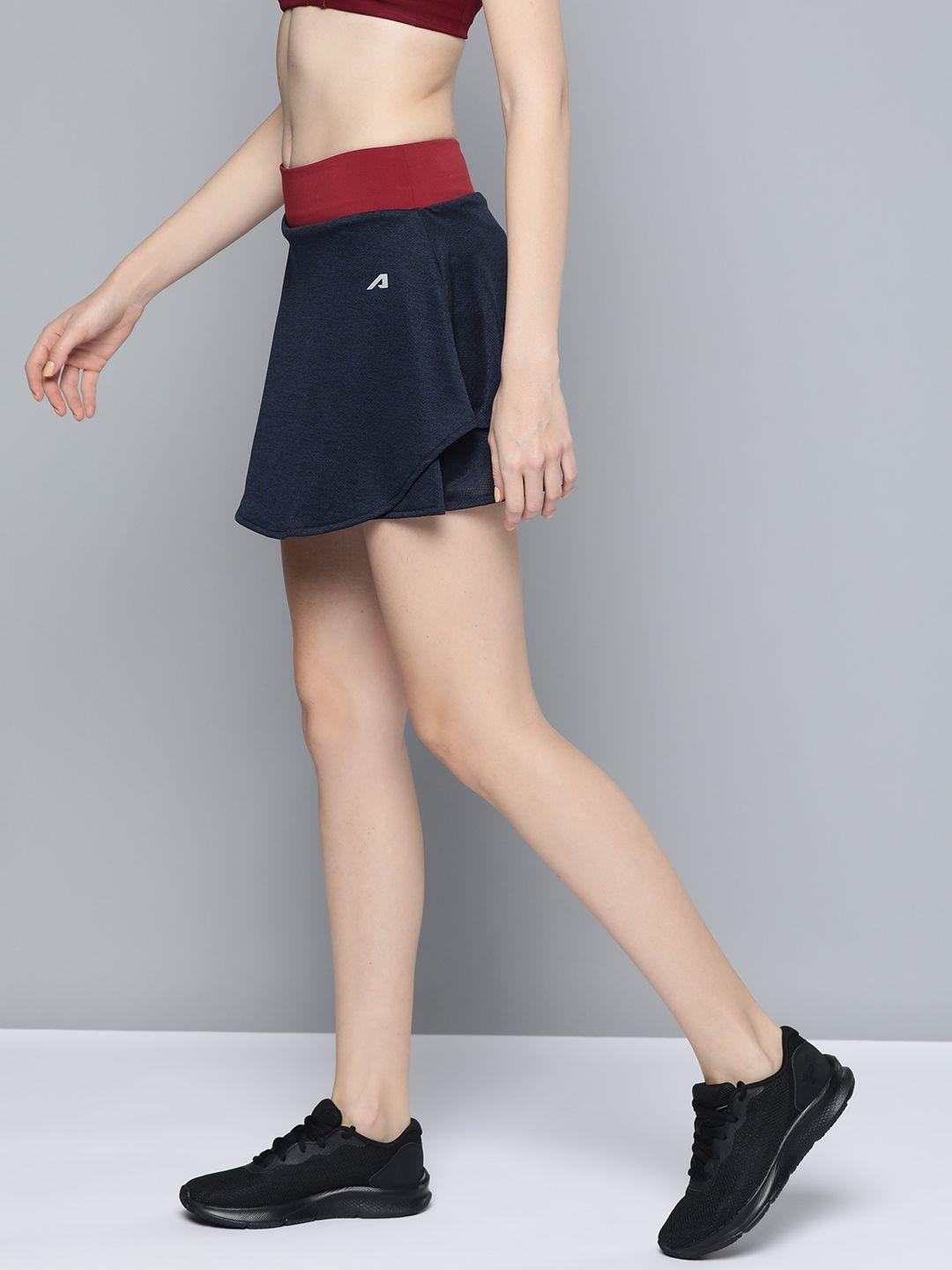 alcis women solid sports wrap mini skirt