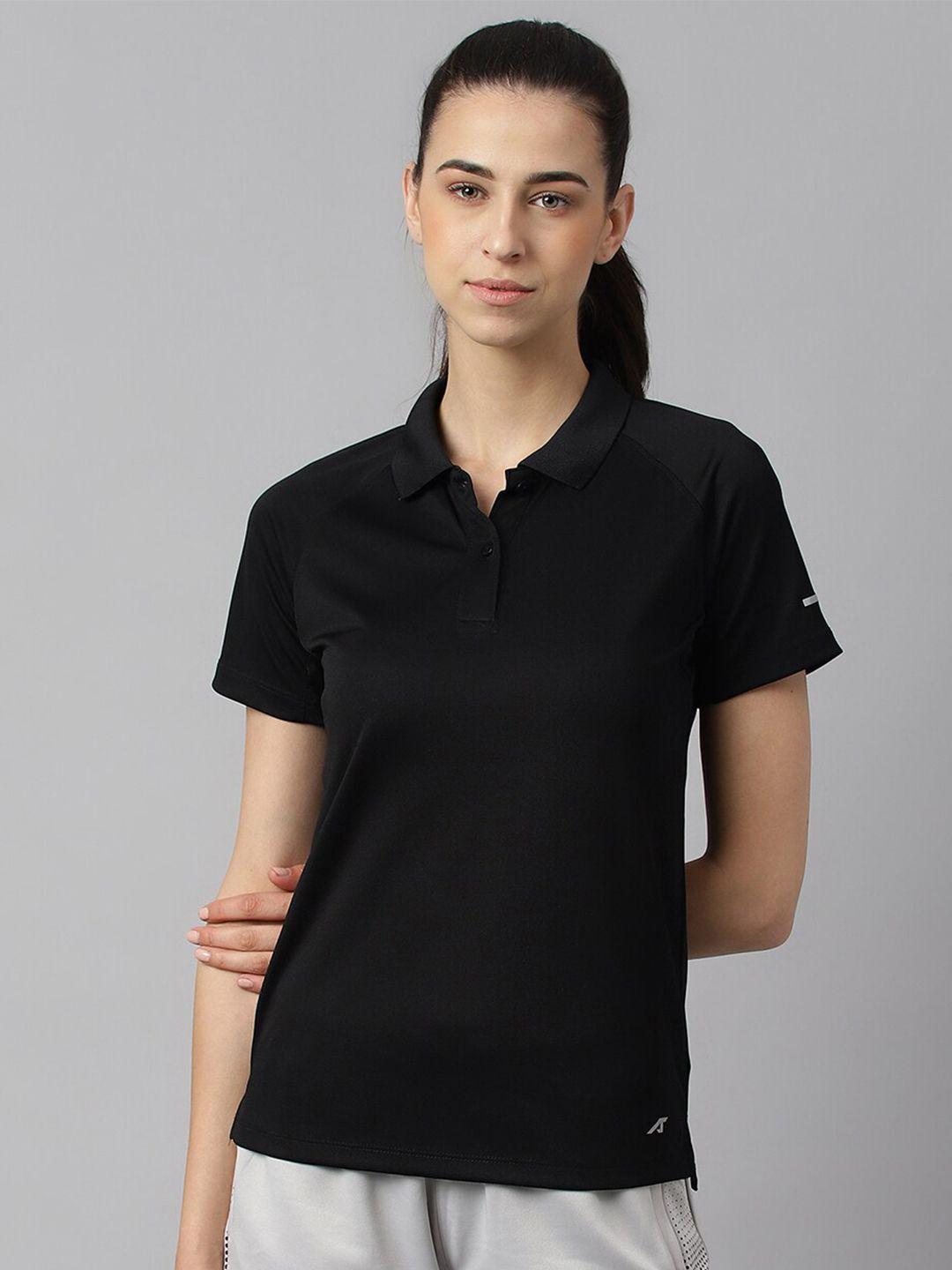 alcis women tech-fit anti-static soft-touch slim-fit training polo t-shirt