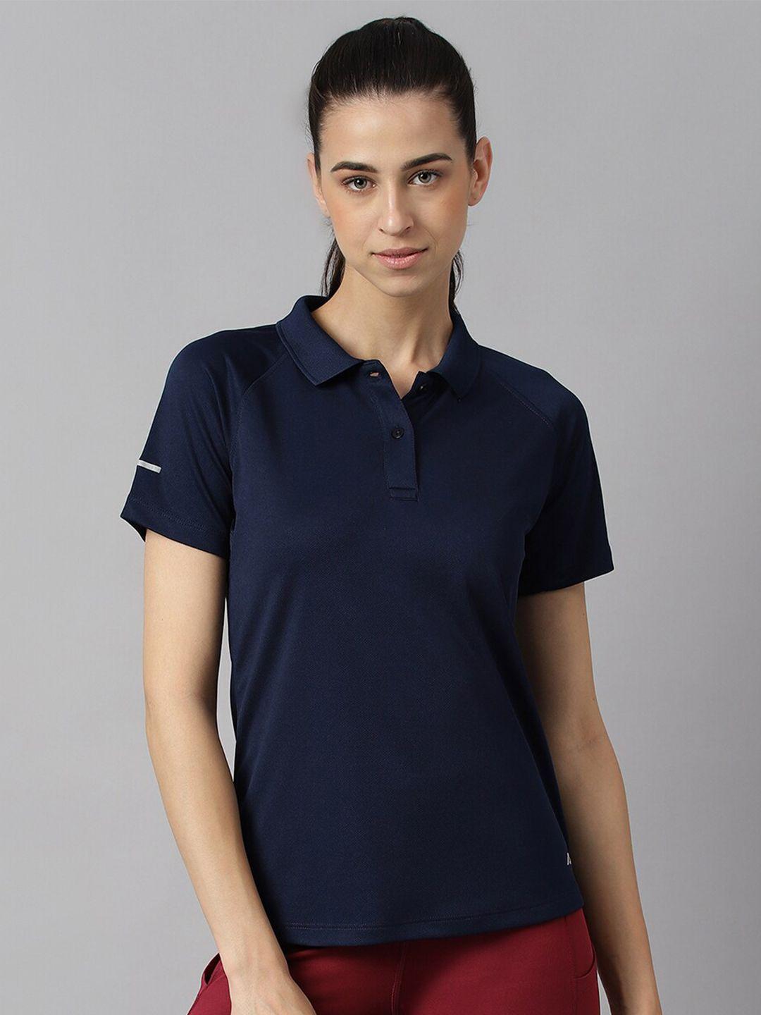 alcis women tech-fit anti-static soft-touch slim-fit training polo t-shirt