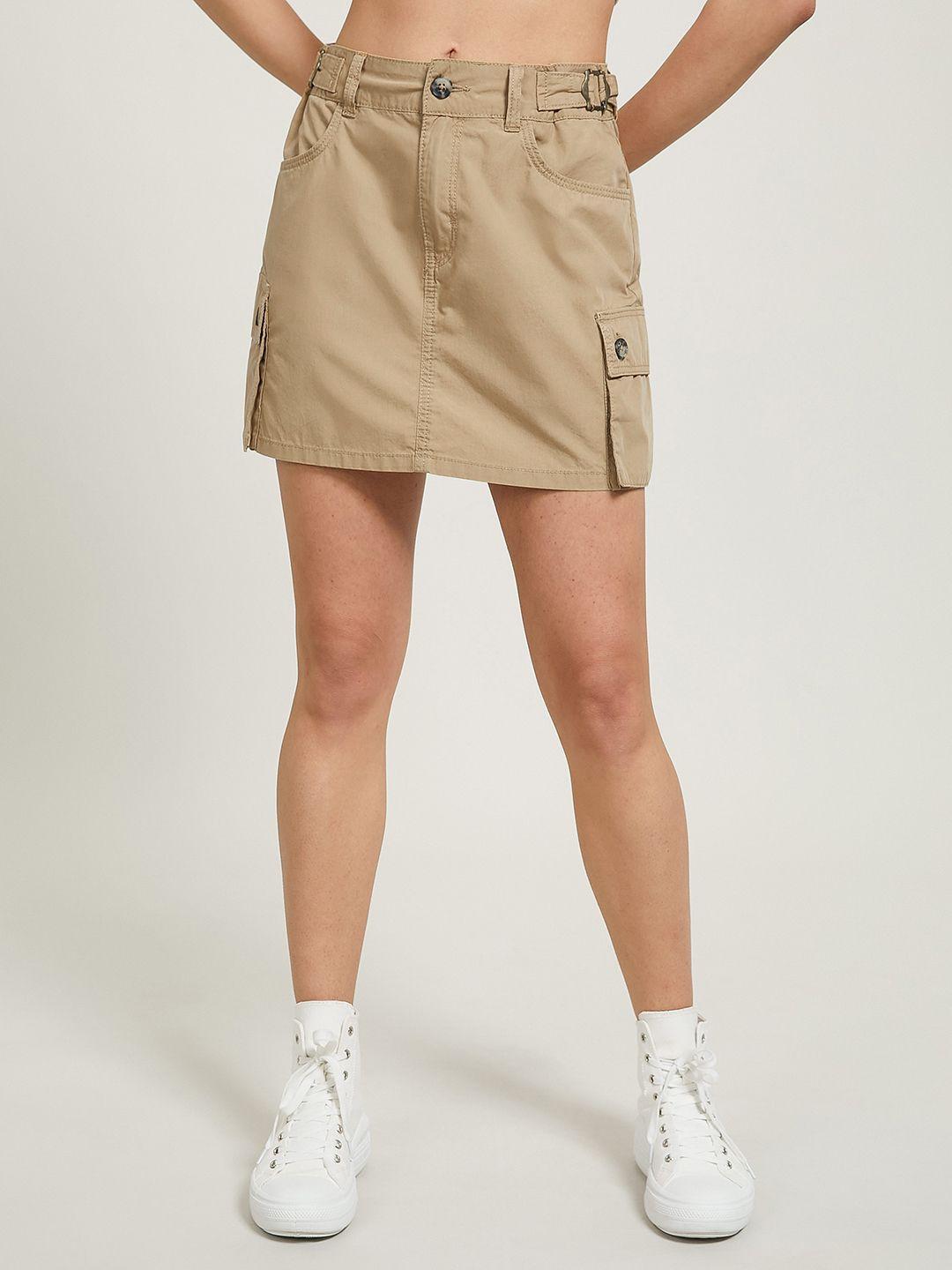 alcott cargo style pure cotton mini straight skirt