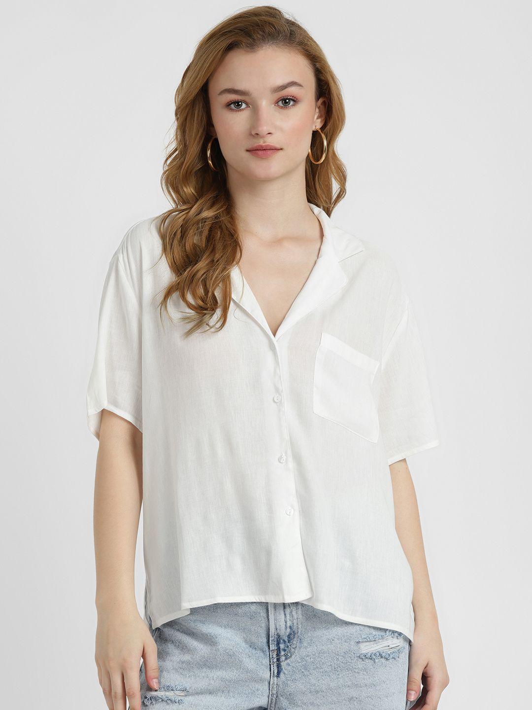 alcott cuban collar boxy fit shirt