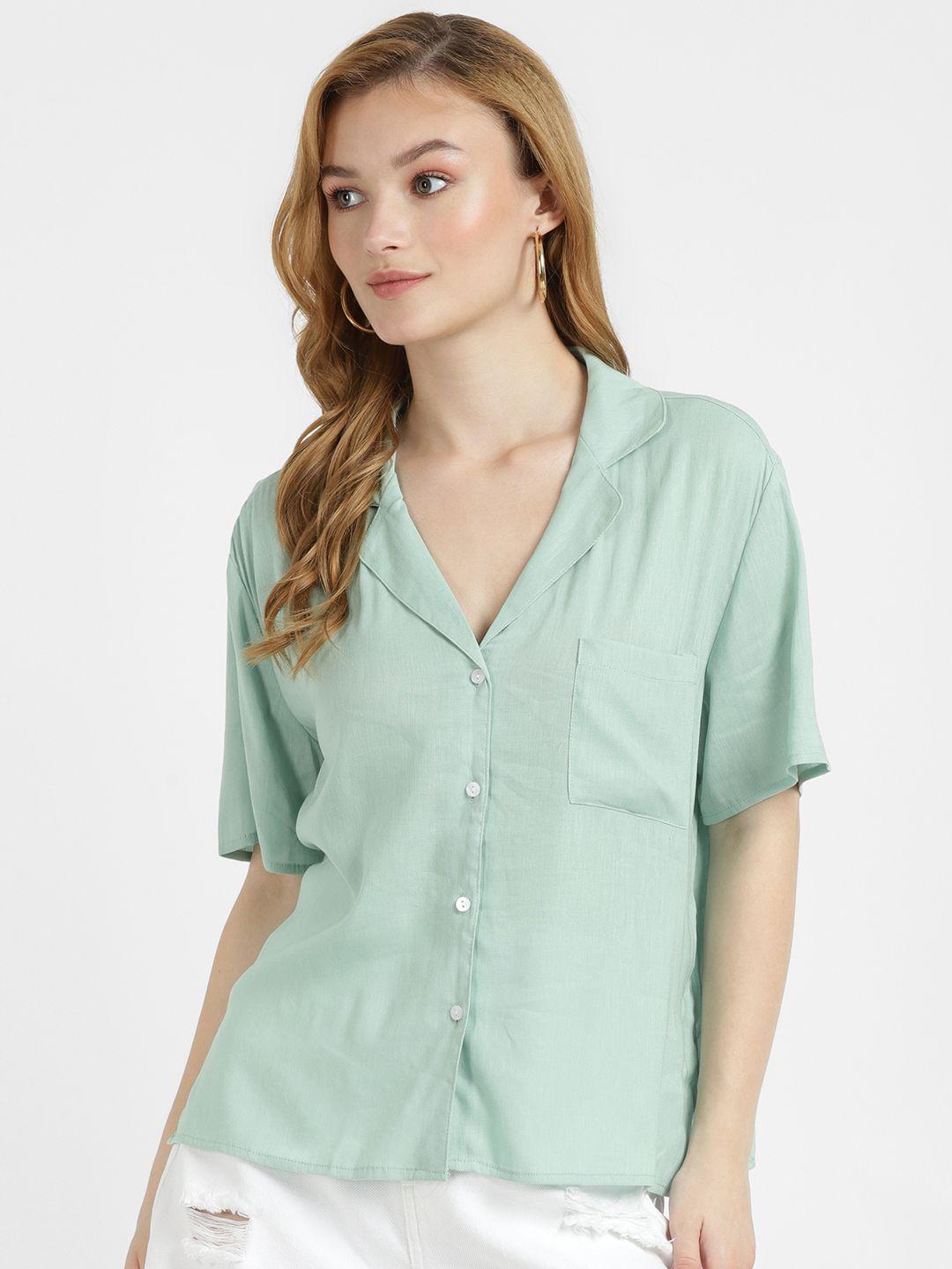 alcott cuban collar boxy fit shirt