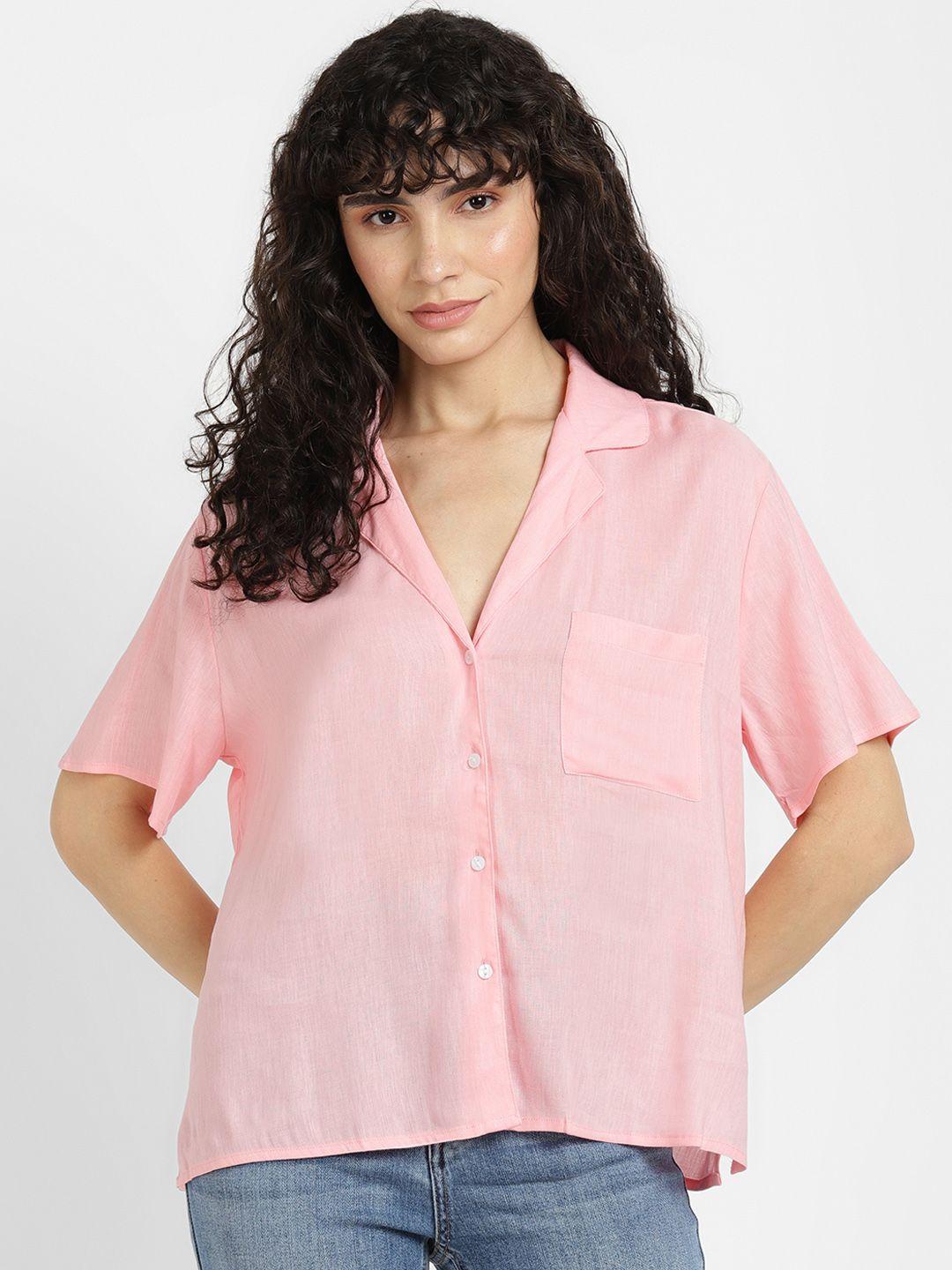 alcott cuban collar boxy fit shirt