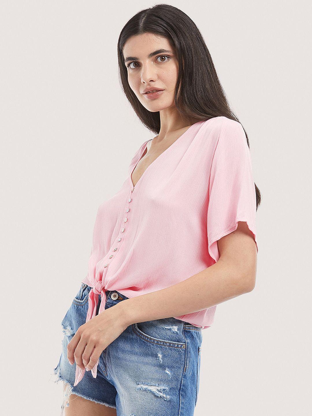 alcott front tie-up extended sleeves top