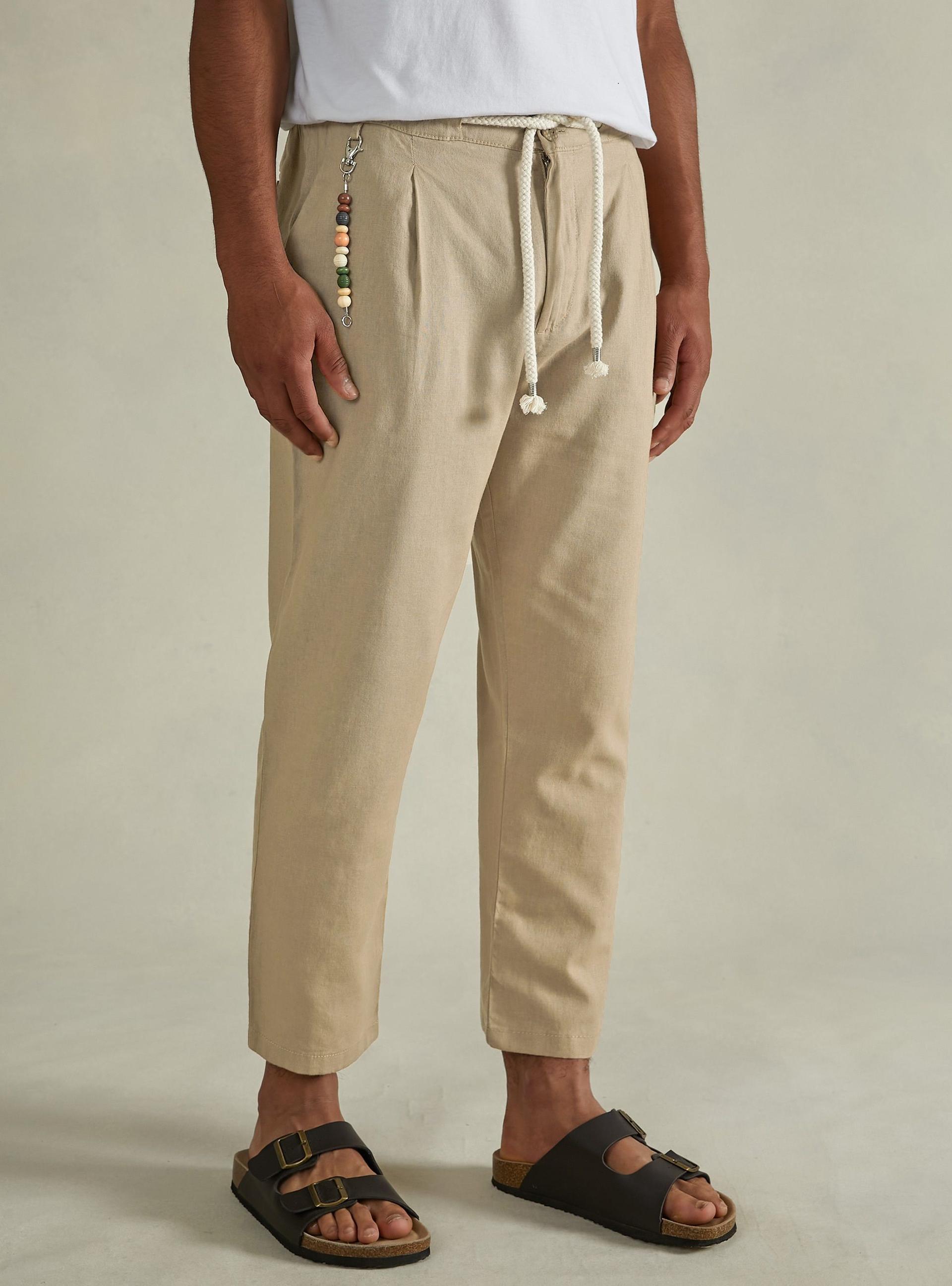 alcott men linen cotton trousers